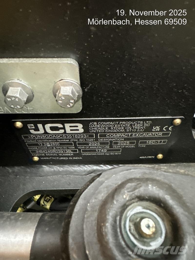 JCB 16C-1 Minigraafmachines < 7t