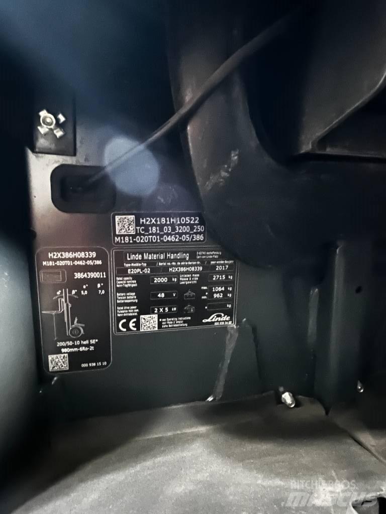 Linde E20PL/386-02 Elektrische heftrucks