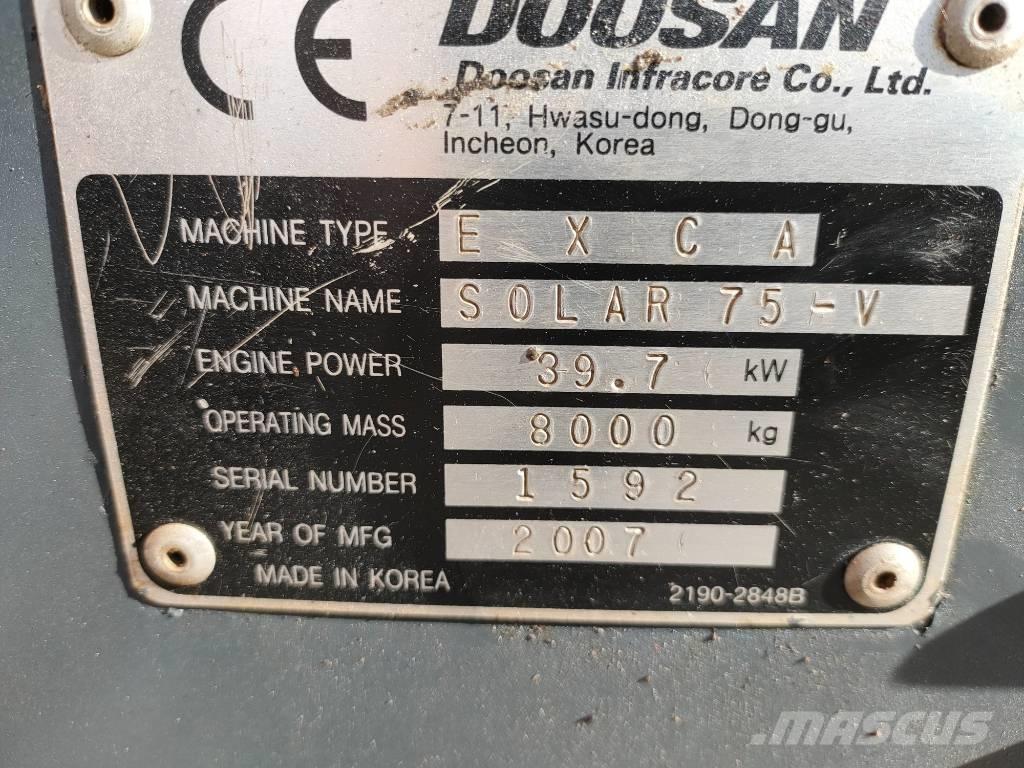 Daewoo Solar 75 Midigraafmachines 7t - 12t