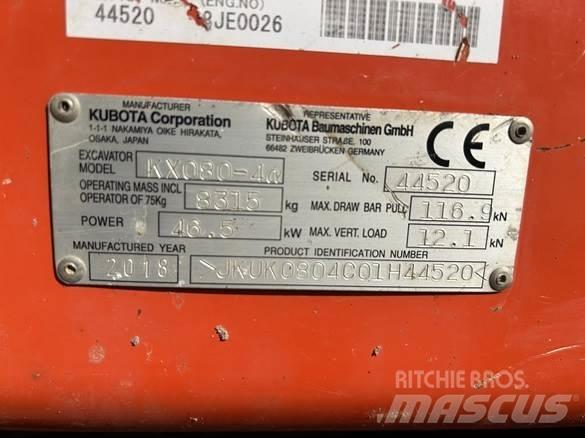 Kubota KX080 - 4 Bouw - Overige