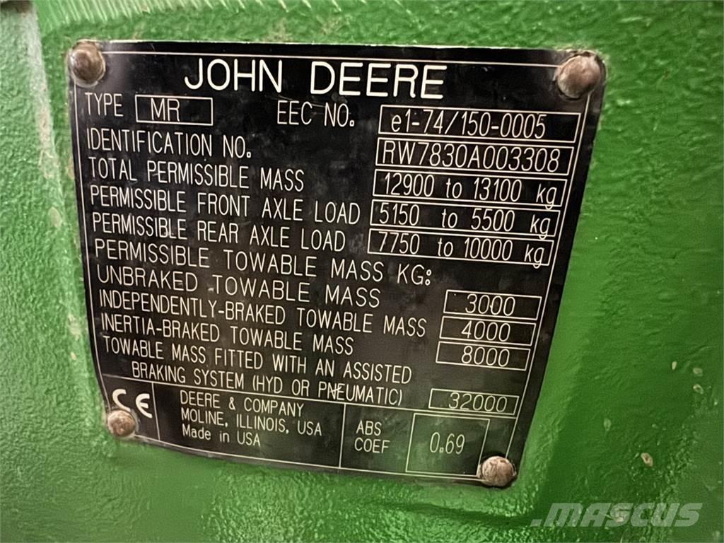 John Deere 7830 Tractoren