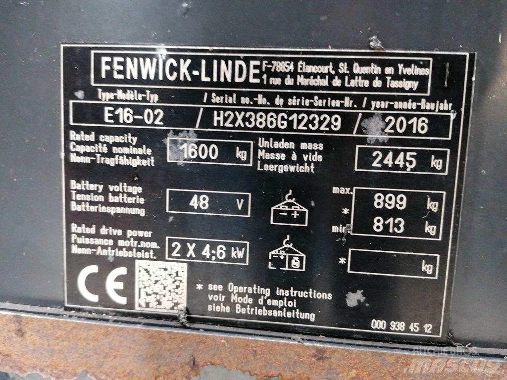 Linde E16-02 Elektrische heftrucks