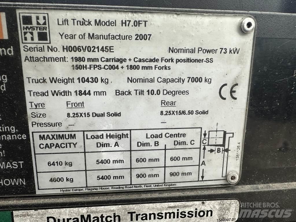 Hyster H7.0FT LPG heftrucks
