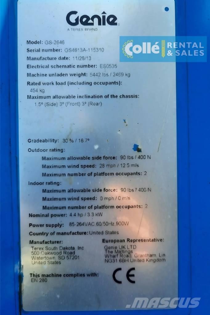Genie GS-2646 | 2013 Schaarhoogwerkers