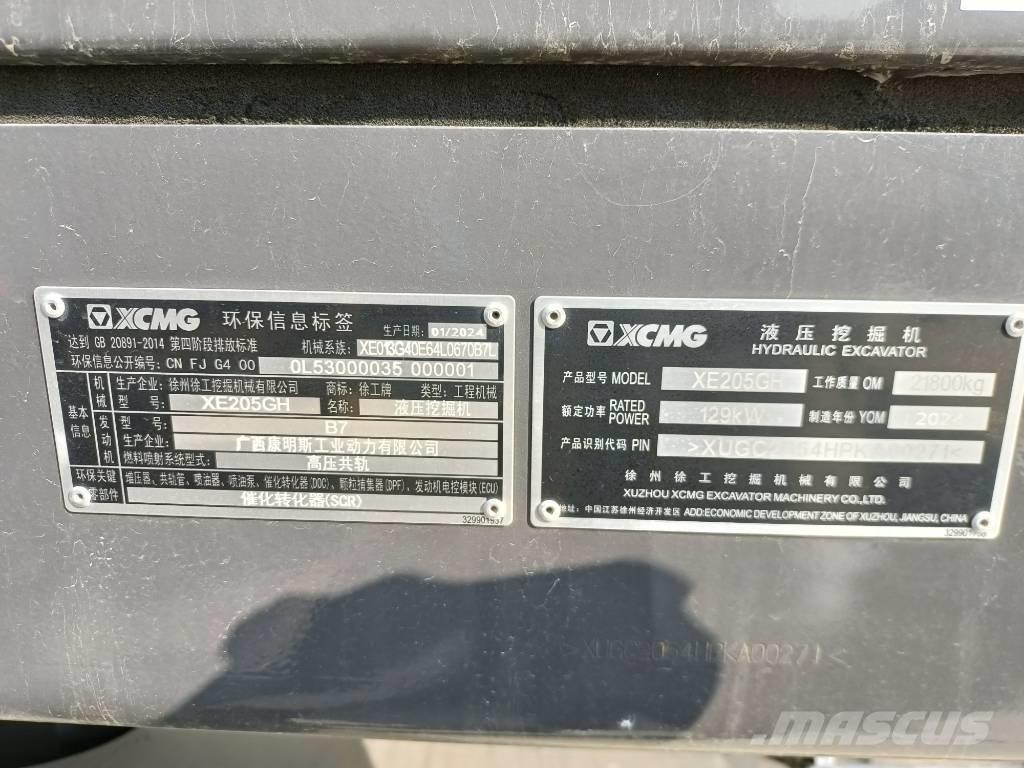 XCMG XE205GH Rupsgraafmachines