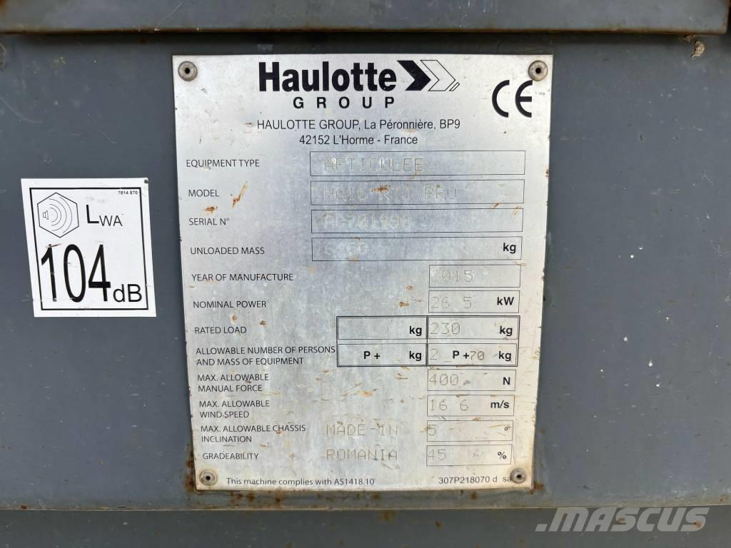 Haulotte HA 16 Knikarmhoogwerkers