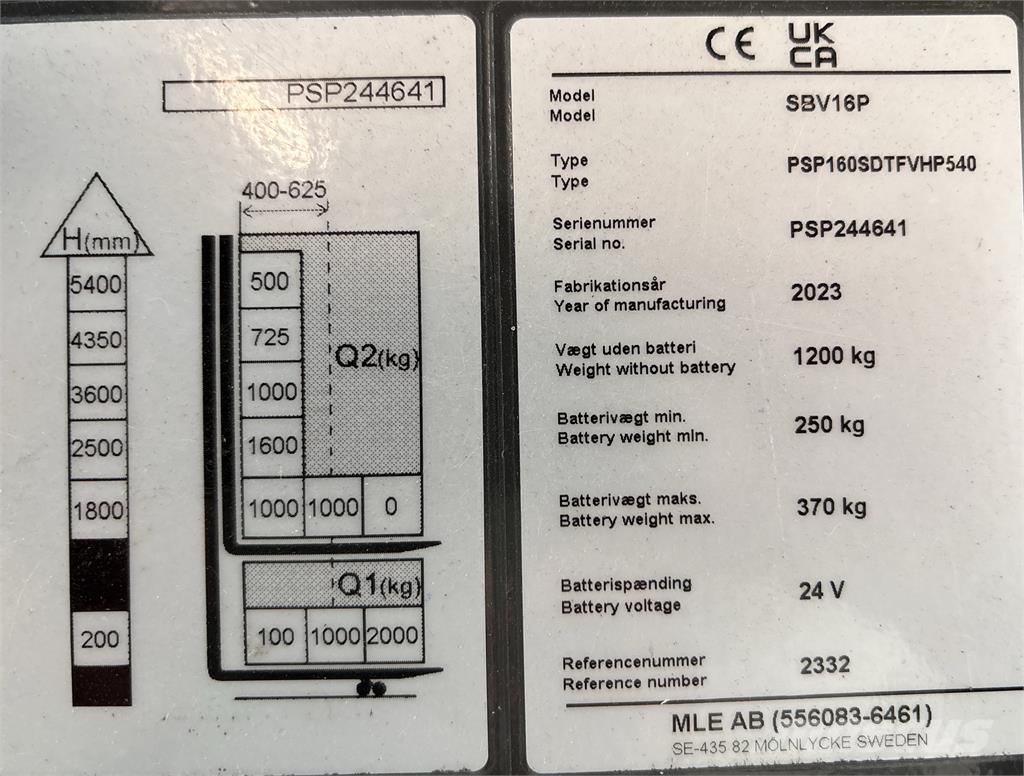 Mitsubishi SBV16PI Zelfrijdende stapelaars