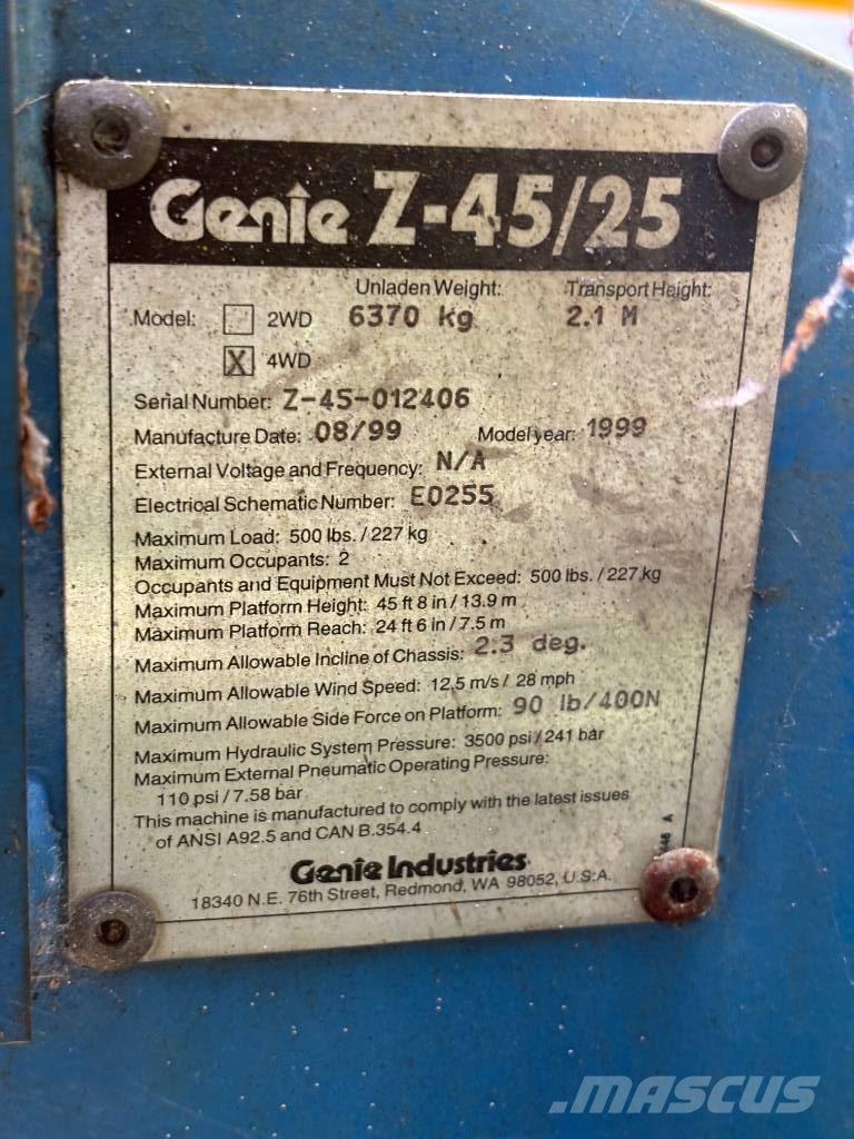Genie Z 45/25 Knikarmhoogwerkers