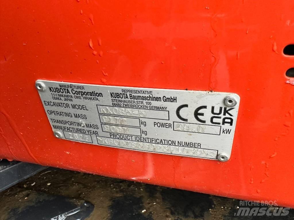 Kubota KX 085-5 2PGL Midigraafmachines 7t - 12t