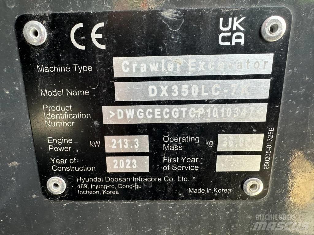 Doosan DX 350 NLC-7 Rupsgraafmachines