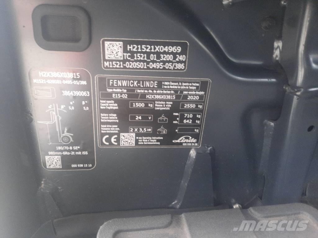 Linde E15-02 Elektrische heftrucks