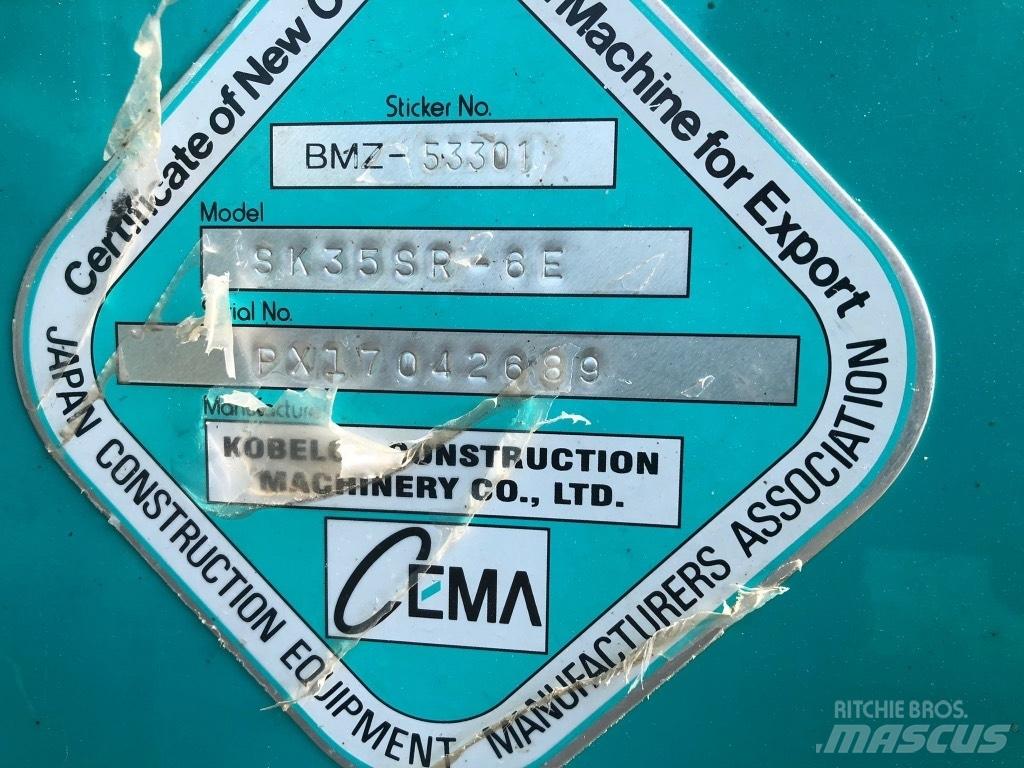 Kobelco SK 35 SR-6E Minigraafmachines < 7t