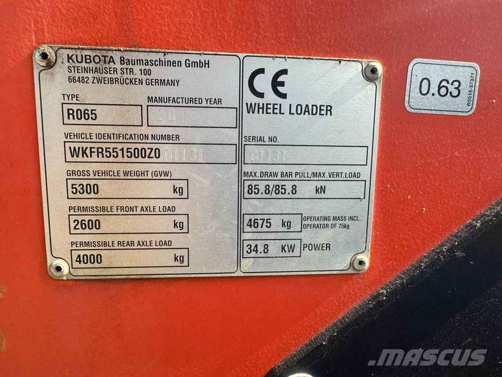 Kubota R 065 Wielladers