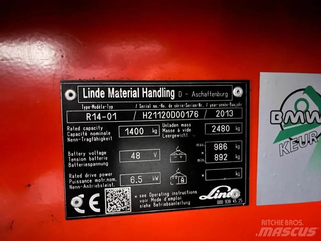 Linde R14-01 Reachtruck voor hoog niveau