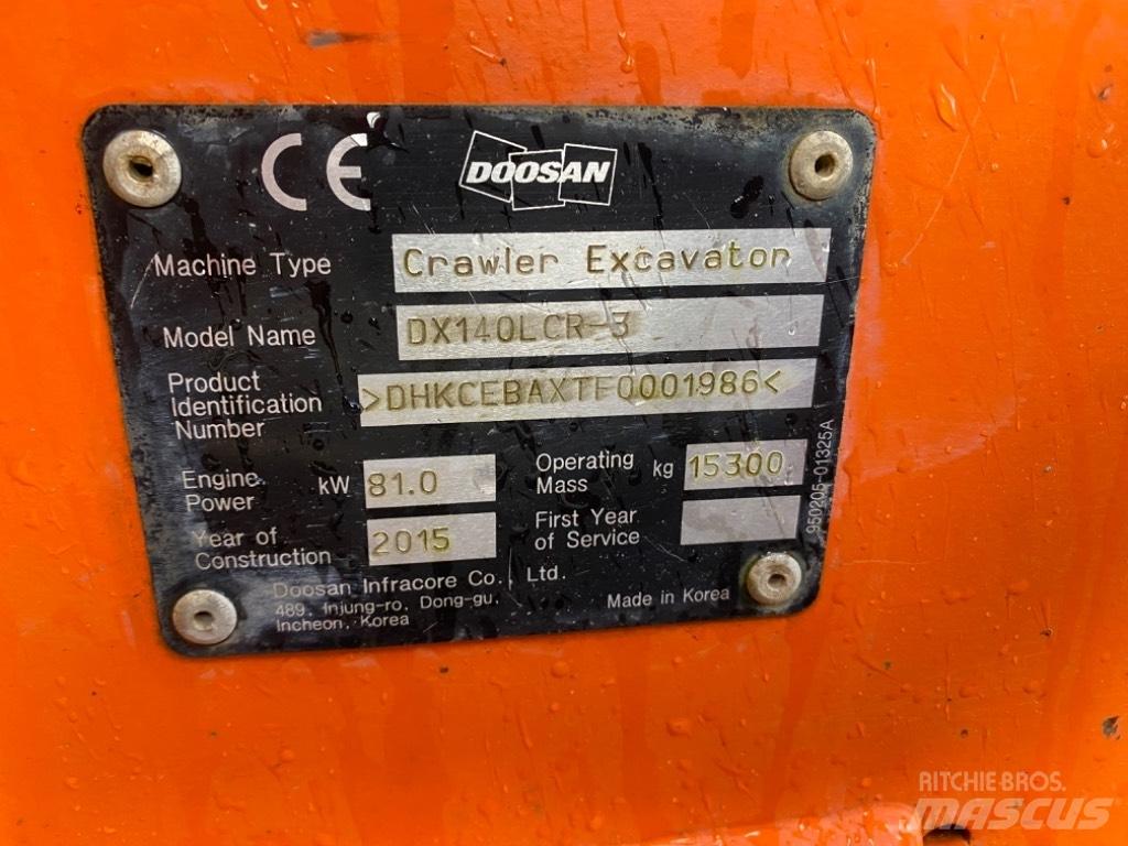 Doosan DX 140 LCR-3 Rupsgraafmachines