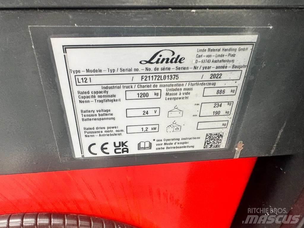 Linde L 12 l Meeloop stapelaar