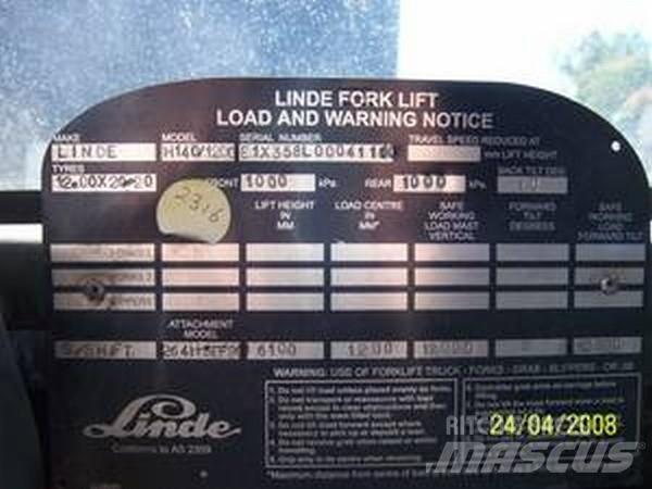 Linde H140/1200 Containerheftrucks