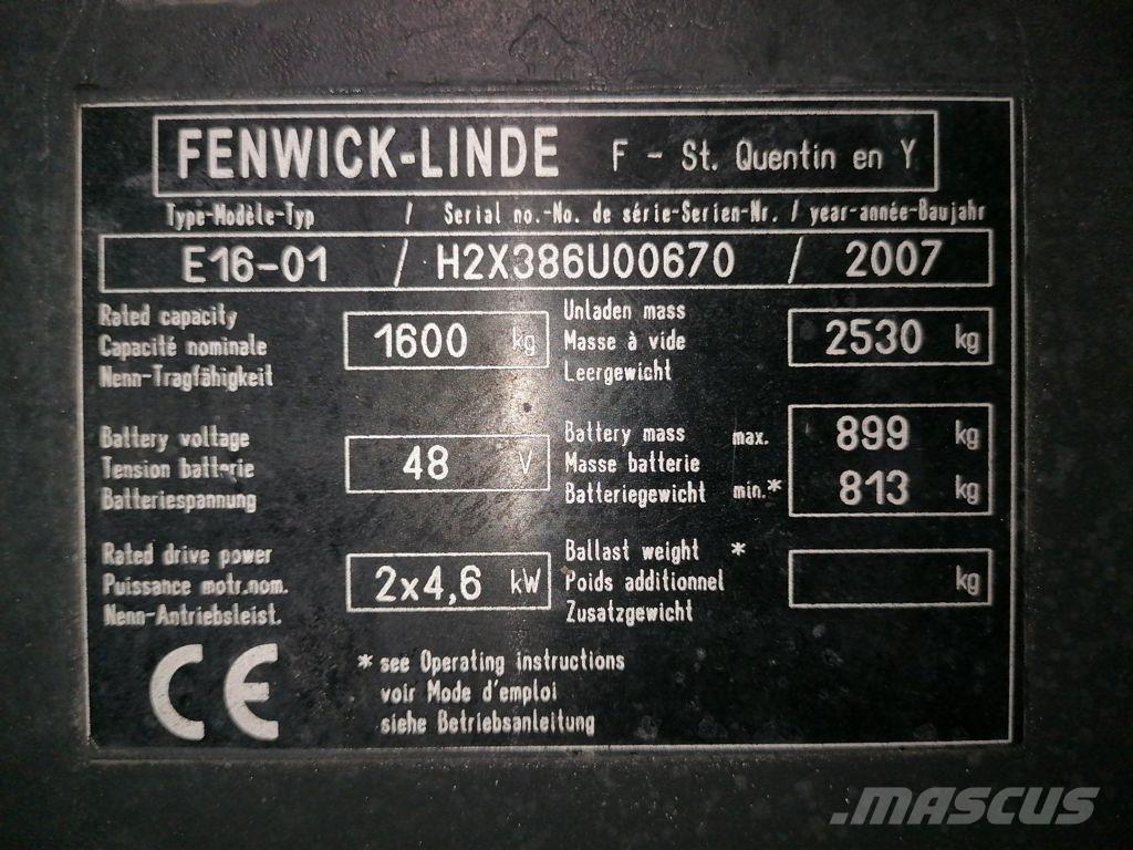Linde E16-01 Elektrische heftrucks