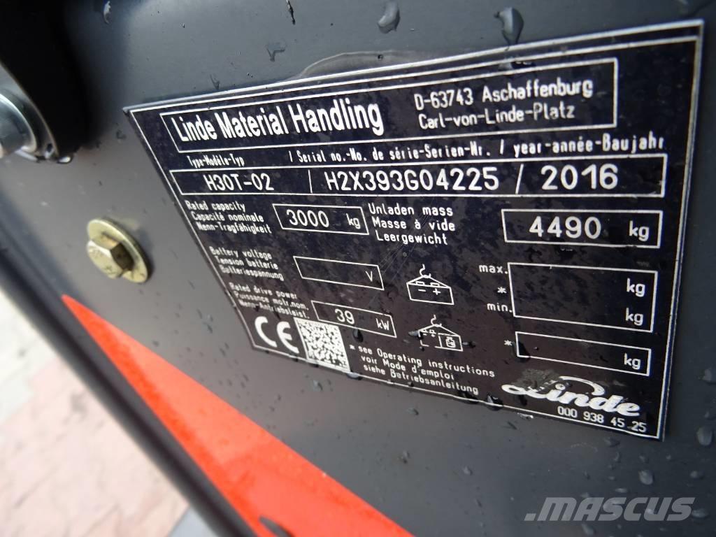 Linde H30T-02 LPG heftrucks
