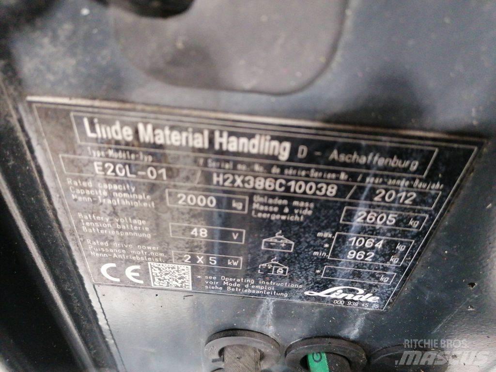 Linde E20L-01 Elektrische heftrucks