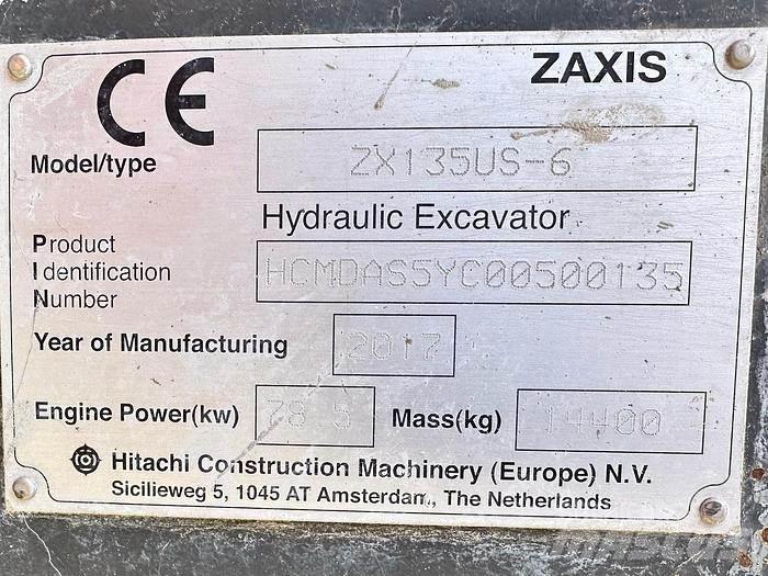 Hitachi ZX135US-6 Speciale Graafmachines