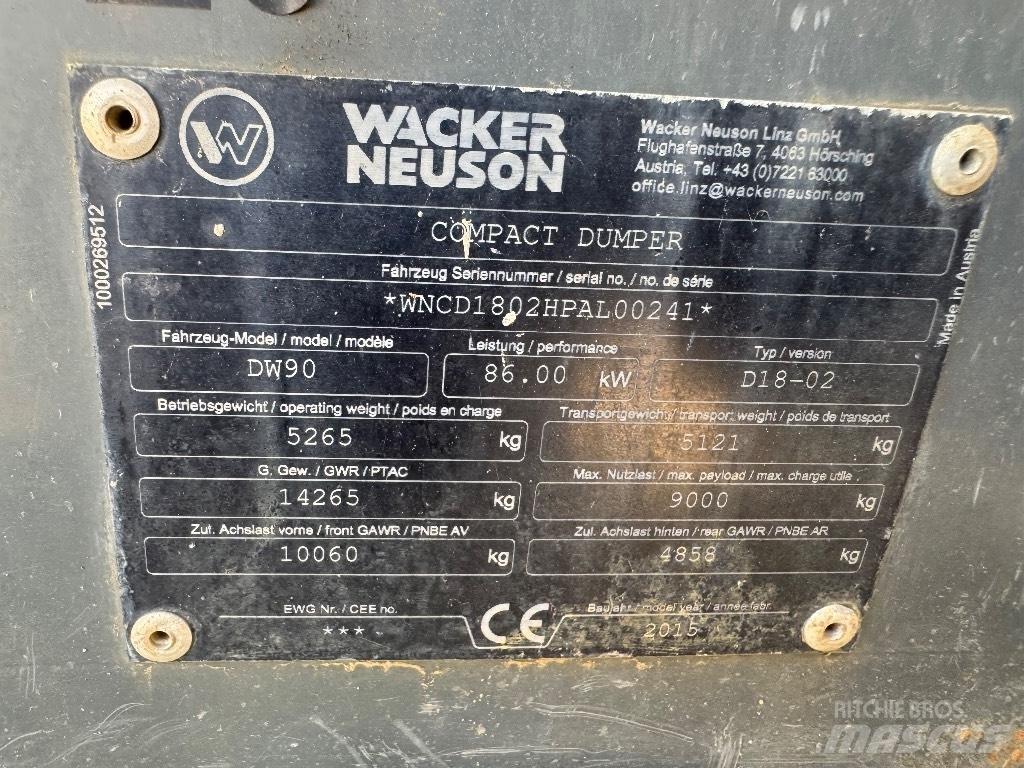 Wacker Neuson DW 90 Mini Dumpers
