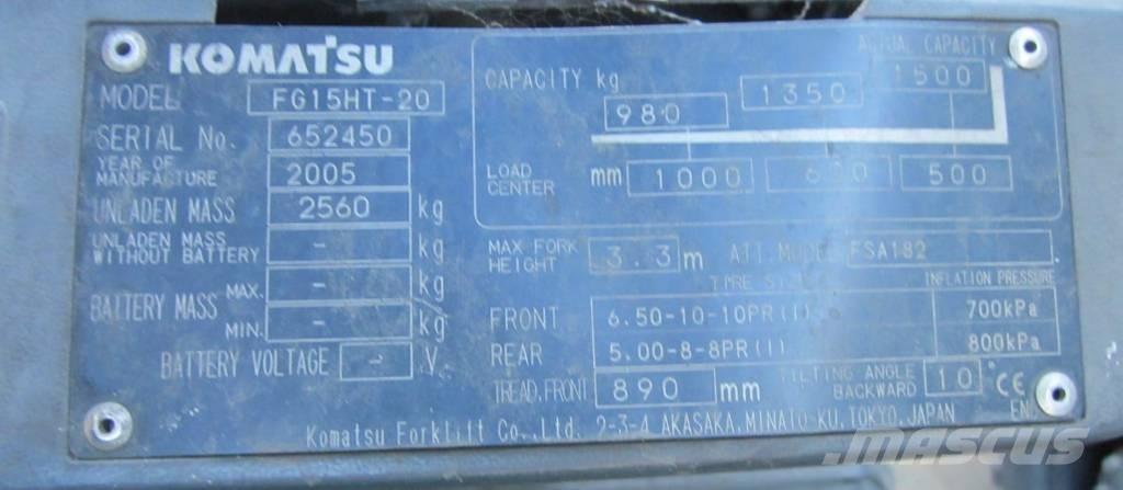 Komatsu FG 15 HT-20 LPG heftrucks