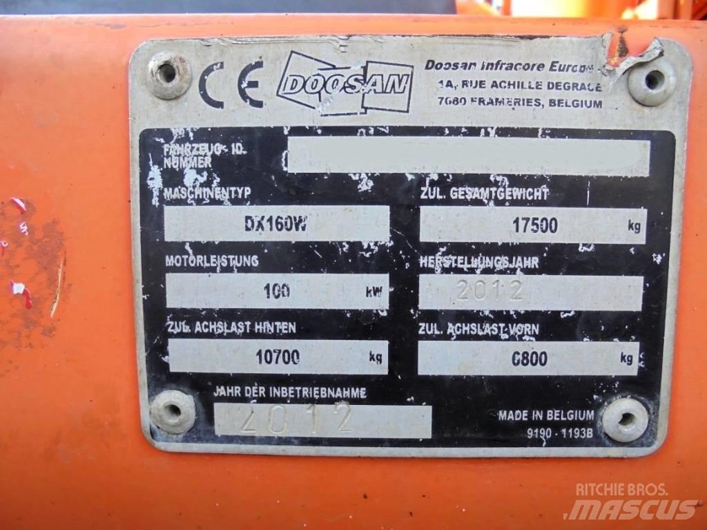 Doosan DX 160 W Wielgraafmachines