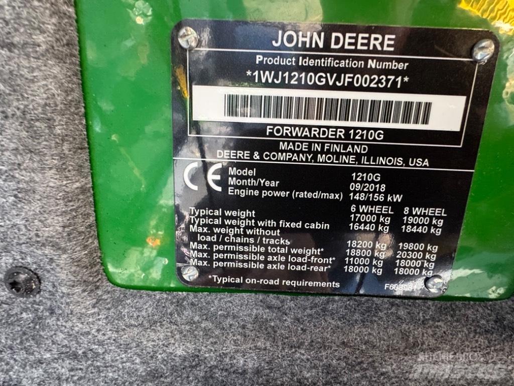 John Deere 1210 G Uitrijwagens