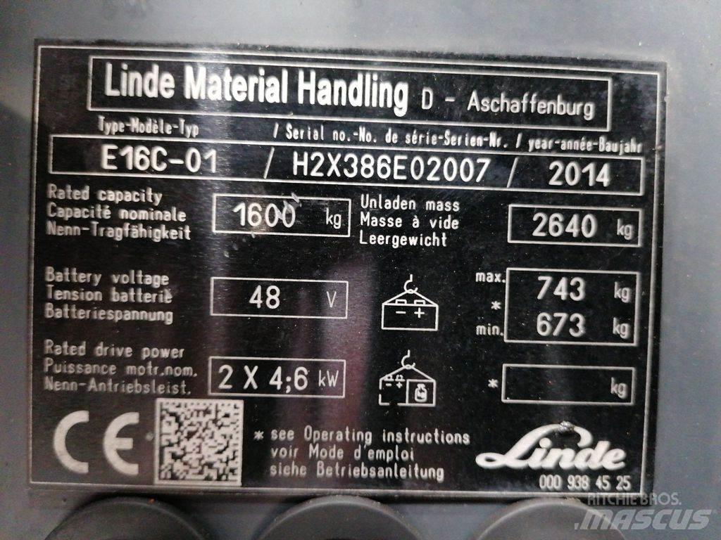 Linde E16C-01 Elektrische heftrucks