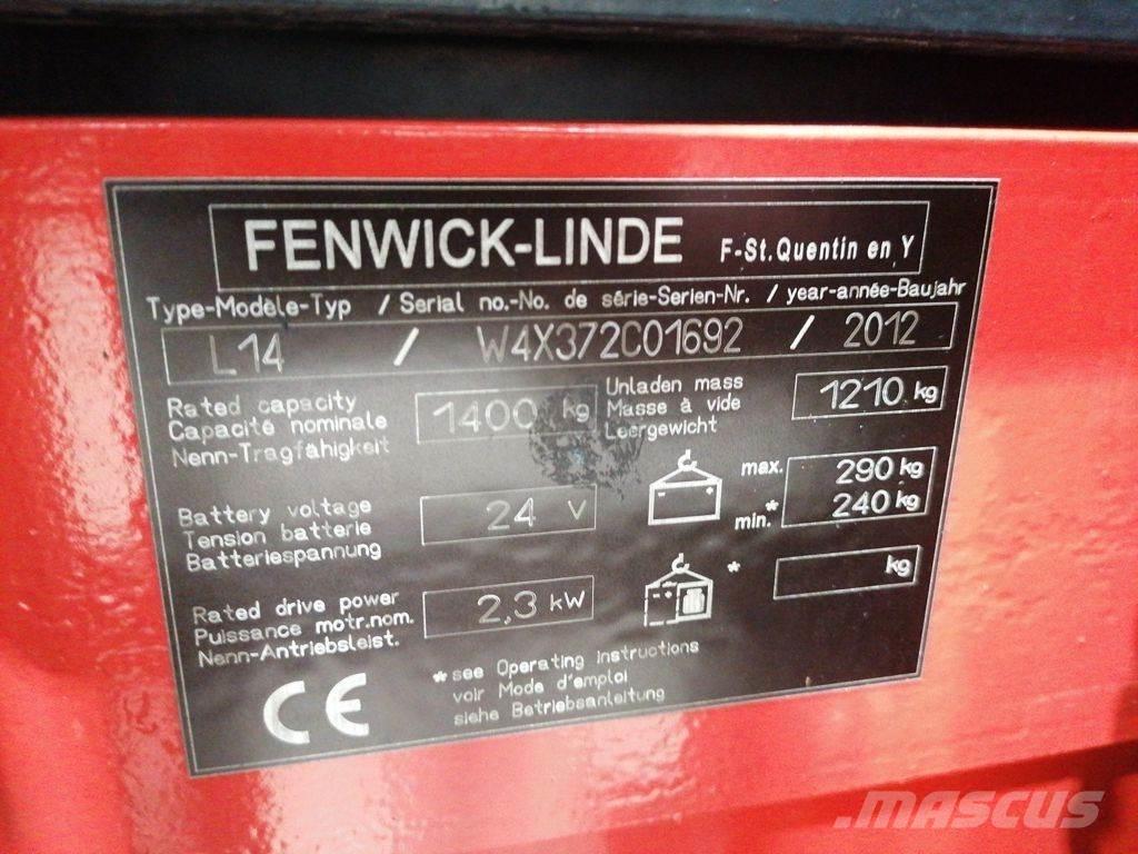 Linde L14 Meeloop stapelaar