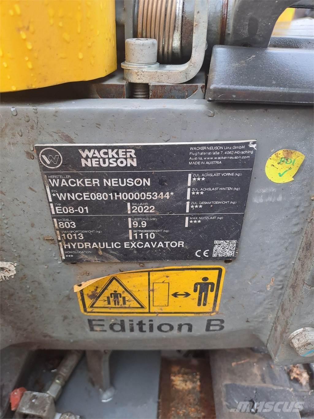 Wacker Neuson 803 Rupsgraafmachines