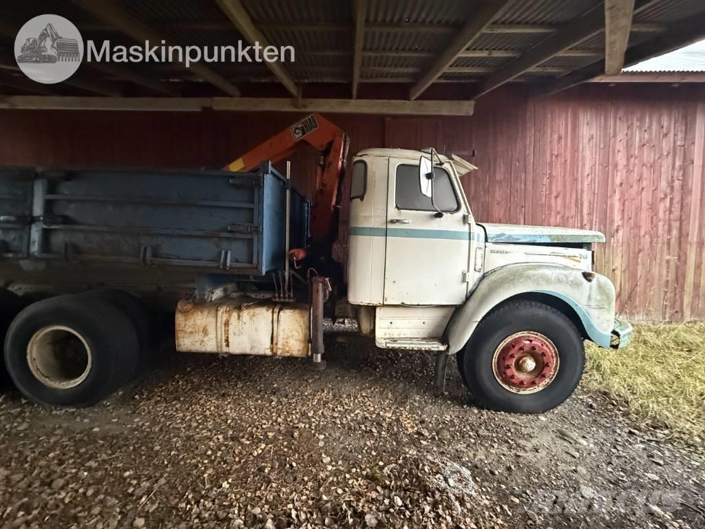 Scania LS 76 kranbil Vlakke laadvloer met kraan