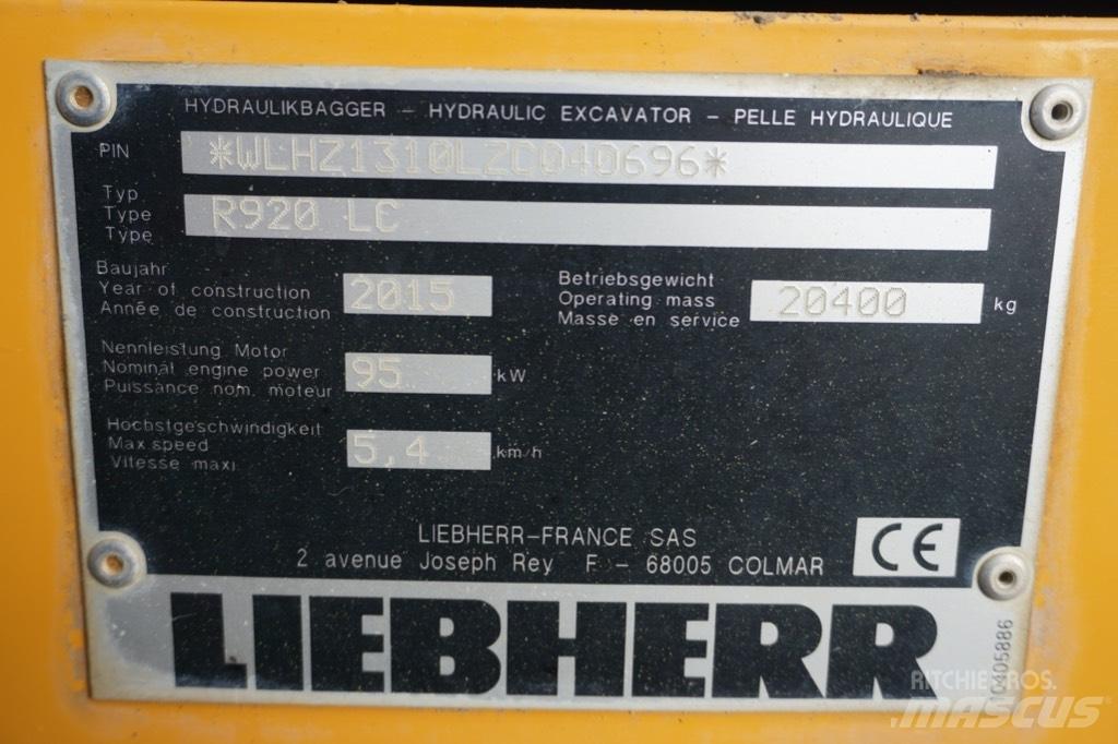 Liebherr R 920 LC Rupsgraafmachines