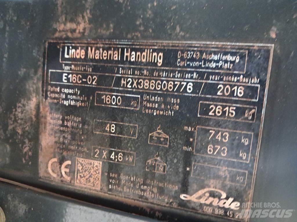 Linde E16C-02 Elektrische heftrucks