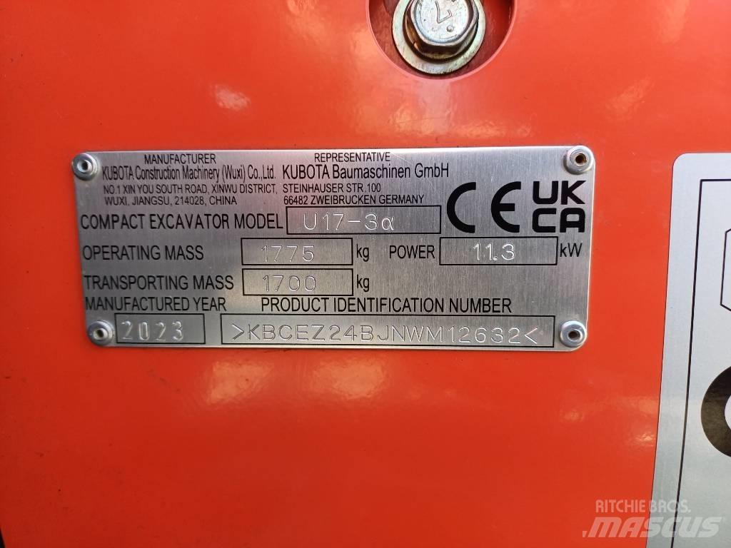 Kubota U 17-3 Minigraafmachines < 7t