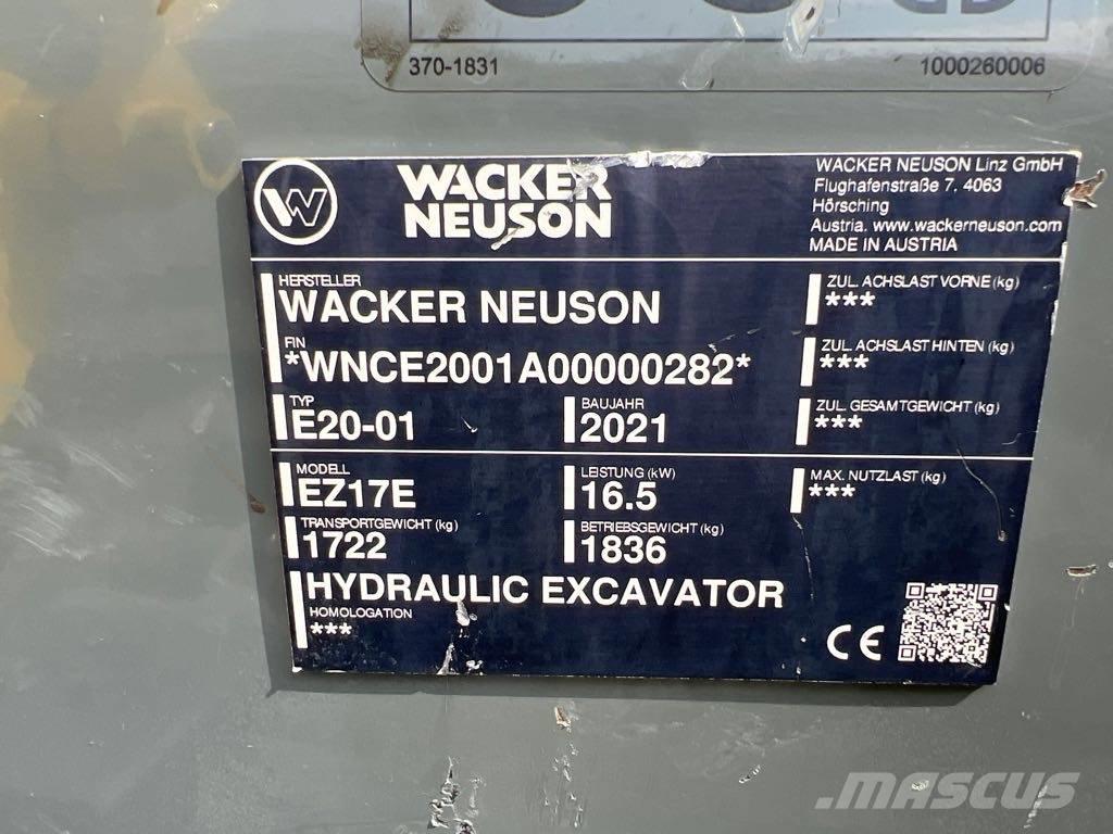 Wacker Neuson EZ17e Rupsgraafmachines