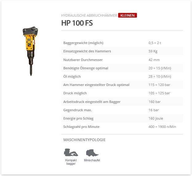 Indeco HP 100 FS Hamers en brekers