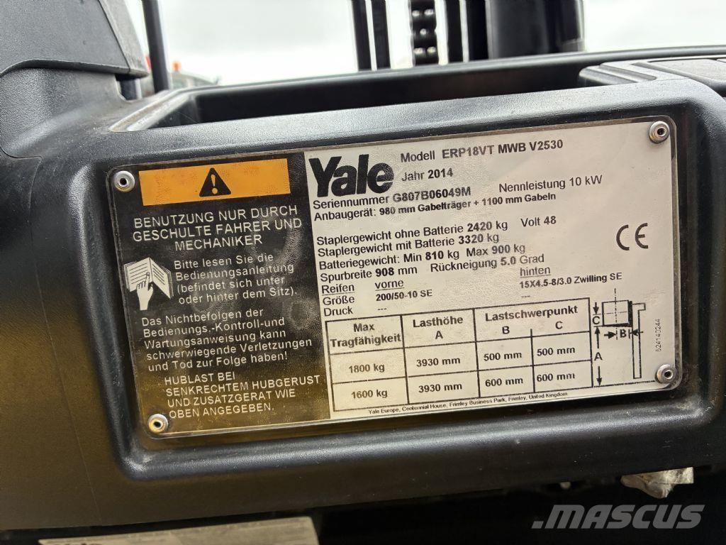 Yale ERP 18VT Elektrische heftrucks
