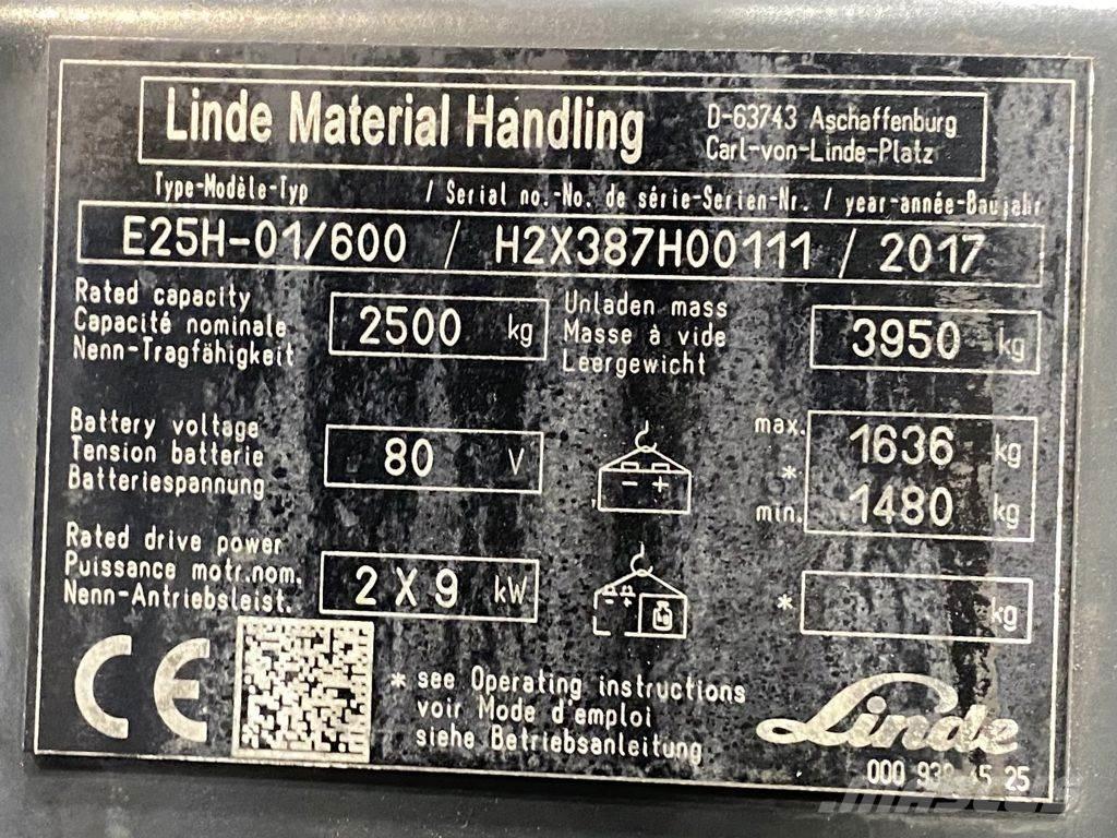 Linde E25H-01/600 Elektrische heftrucks
