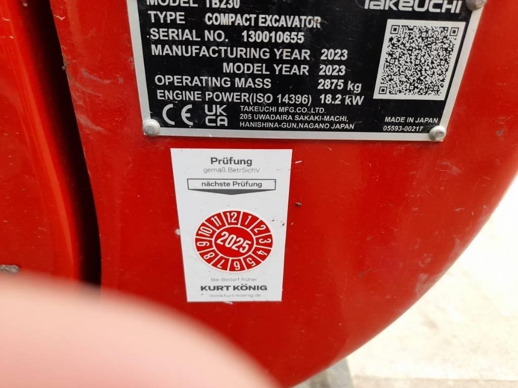 Takeuchi TB 230 Minigraafmachines < 7t