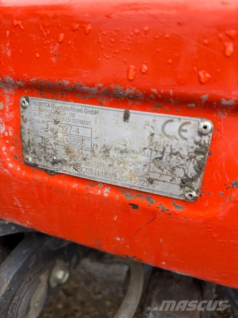 Kubota U 27-4 Minigraafmachines < 7t