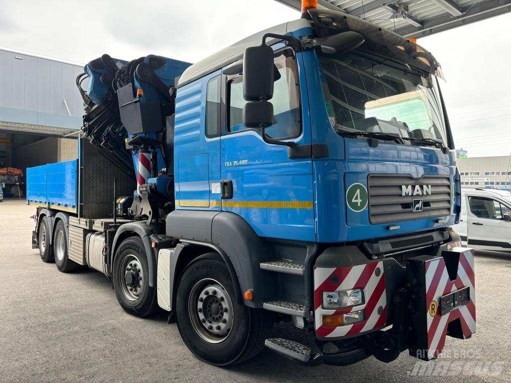 MAN TGA 35.480 Vlakke laadvloer met kraan