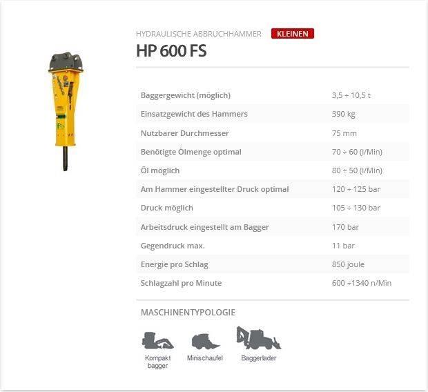 Indeco HP 600 FS Hamers en brekers