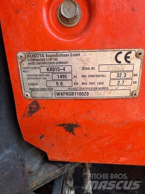 Kubota KX 015-4 Minigraafmachines < 7t