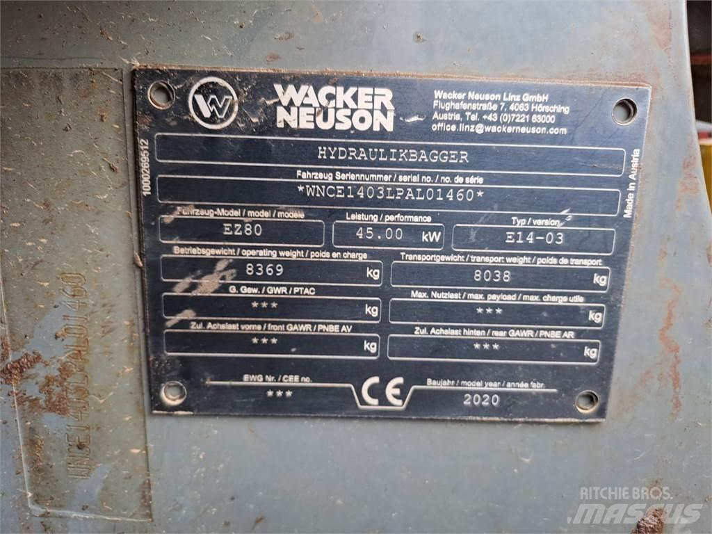 Wacker Neuson EZ80 Rupsgraafmachines