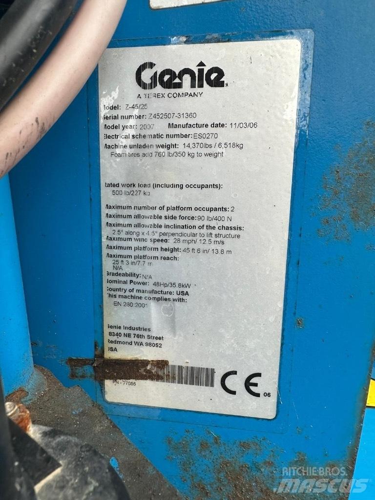 Genie Z 45/22 Knikarmhoogwerkers