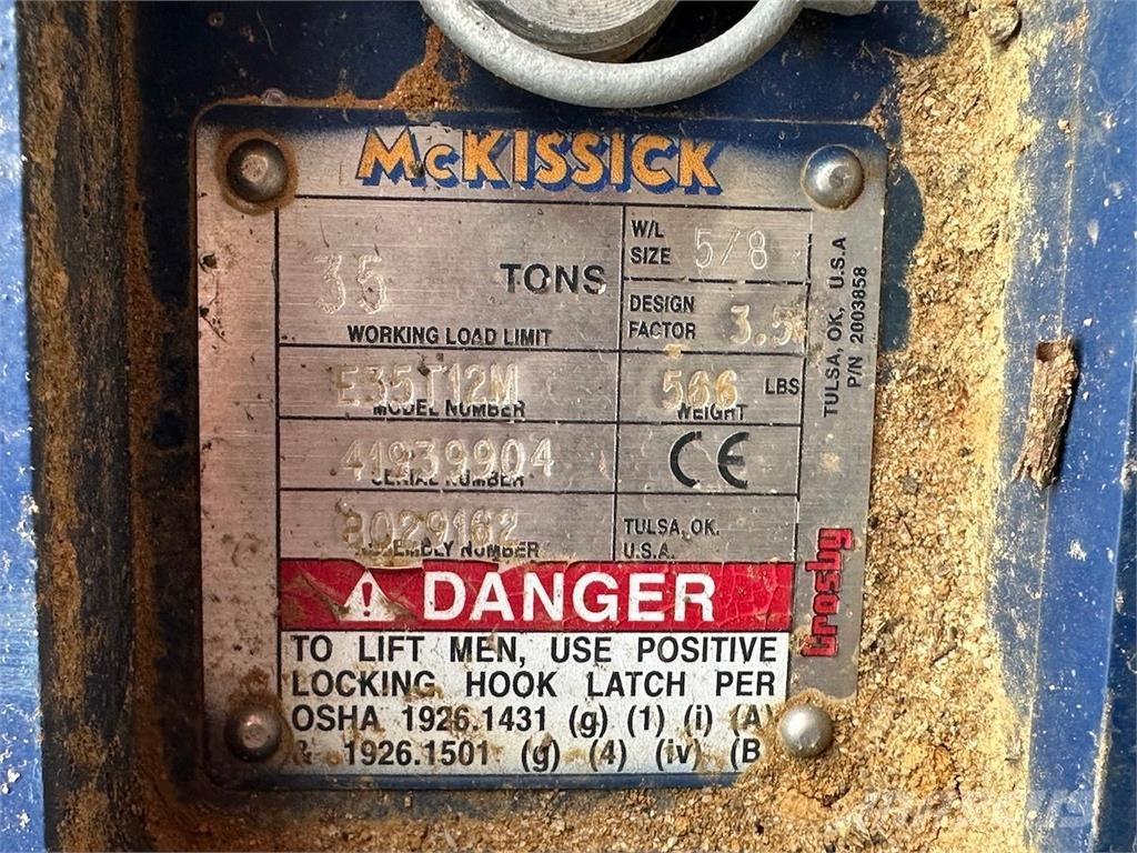  McKissick E35T12M Kranen onderdelen en gereedschap