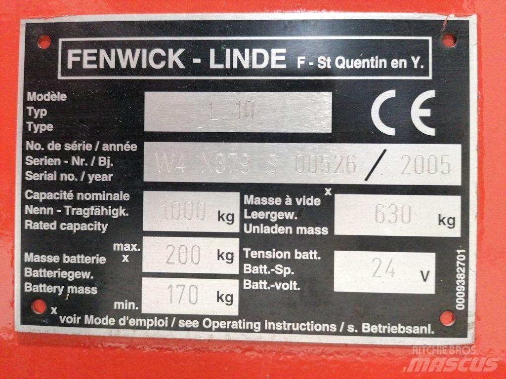Linde L10 Meeloop stapelaar