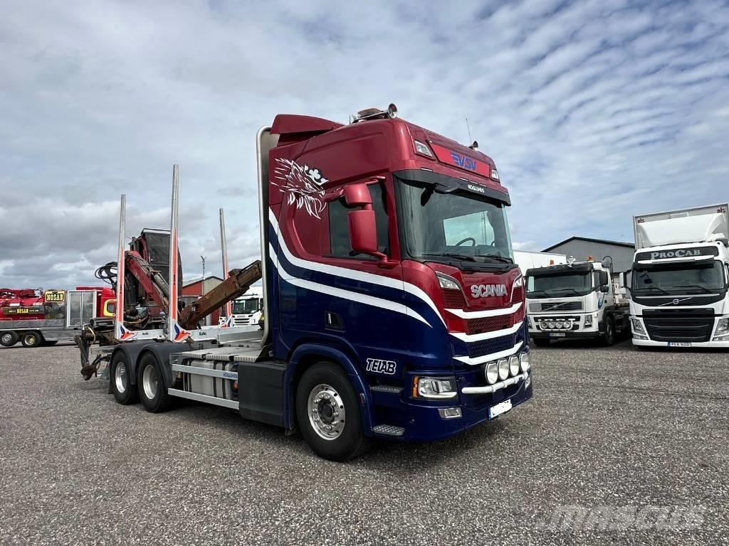 Scania R650B 6X4 NB Hout-Bakwagens
